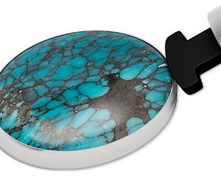 Bezel strip wrapped around a cabochon with a bezel roller